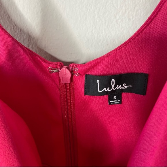 Lulu's Do You Wanna Dance Skater Dress Magenta Pink - Picture 2 of 5